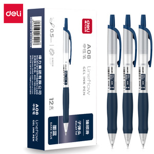 Deli A08 Gel Ink Pen 0.5mm Bullet Tip Blue Student Office Writing Pen - Product Image 2