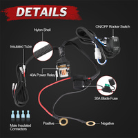 Fusible à lame de relais 20AWG 12V pour feux de travail LED, feux tout-terrain, faisceau de câblage automobile