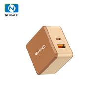 Cargador Rápido USB-C GaN de 45W NIUBAILE, PD3.0 QC2.0, Enchufe Múltiple Plegable, con Cable de 1.8m, Accesorios Universales para Teléfono