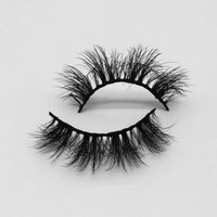 Faux cils en vison synthétique à bande complète, naturels 5D 15mm, vente en gros, marque privée, réutilisables