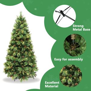 <span class=keywords><strong>Albero</strong></span> di natale di <span class=keywords><strong>pino</strong></span> vivido di alta qualità con 8 effetti luci a LED e Controller di <span class=keywords><strong>tipo</strong></span> in piedi - Product Image 2