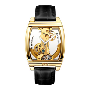 Reloj Mecánico Automático de <span class=keywords><strong>Esqueleto</strong></span> para Hombre, Modelo 9870 de SHENHUA, Nuevo Producto, Relojes Cuadrados para Hombre - Product Image 1