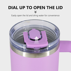 Individuelle Kaffeebecher Pulverbeschichtet Rosa 40oz Thermobecher Edelstahl Auslaufsicher 2-Getränke-Verschlusskappe Camping-Wasserflaschen Isolierter Thermobecher - Product Image 3