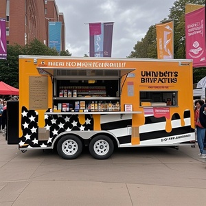 Remorques alimentaires en fibre de verre les plus populaires pour café, glaces et snacks, avec cuisine mobile entièrement équipée pour bonbons et chips - Product Image 2