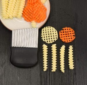 キッチンアクセサリー果物 & 野菜ツールステンレス钢手動ポテトカッター野菜チョッパー - Product Image 2