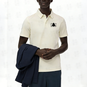 Polo à manches courtes uni de haute qualité, coupe classique, logo brodé personnalisé, t-shirt polo pour homme en coton, vente en gros OEM. - Product Image 2