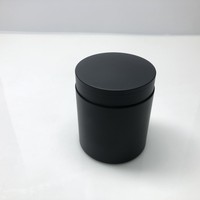 250ml Petit Plastique Mat Noir Doux Au Toucher Hdpe Bouteille Capsule Emballage Pilule Capsule Bocaux Avec Couvercle À Vis