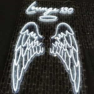 Matt Dropshipping personnalisé bonjour belles ailes d'ange enseigne au néon Led acrylique néon lumière pour fête mur <span class=keywords><strong>boutique</strong></span> chambre décor - Product Image 5