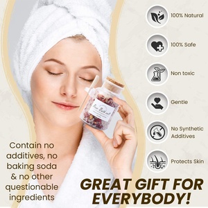 Commercio all'ingrosso Spa Rose Sea Soak lavanda rilassante Himalayan Pink Epsom Salt Natural Private Label fiore biologico Rose Bath Salt - Product Image 4
