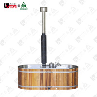 Vapasauna Premier 4-6 Personen Outdoor Holzbeheizter Whirlpool Spa aus Rotzedernholz mit 304 Edelstahl-Badewanne und Unterstützung für individuelles Logo