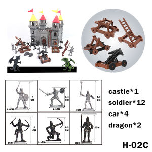 Juguetes Educativos de Plástico, Figura de Acción Militar, Juego de Construcción de Castillo DIY con Caballero Dragón, 30x30x36cm, Edades 4-12 - Product Image 6