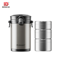 84OZ Thermos Lunchbox BPA-frei Zweistufig 3-Schicht Edelstahl Isolierter Thermobehälter Lebensmittelbehälter Erhitzbar