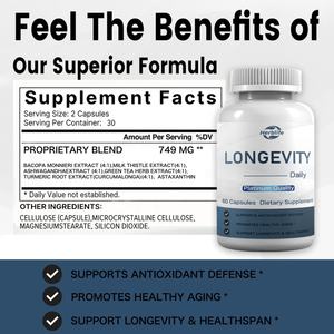 Suplemento Antioxidante Diario de Larga Duración Haccp OEM ODM para el Apoyo Celular Saludable y el Envejecimiento Saludable - Product Image 2