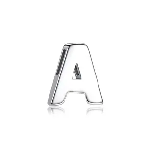 A-Z Initial Heart Pendant 925 Sterling Silver 26 Letters Personalized Alphabet Pendant With 16inch 18inch Fit 1mm Box Chain