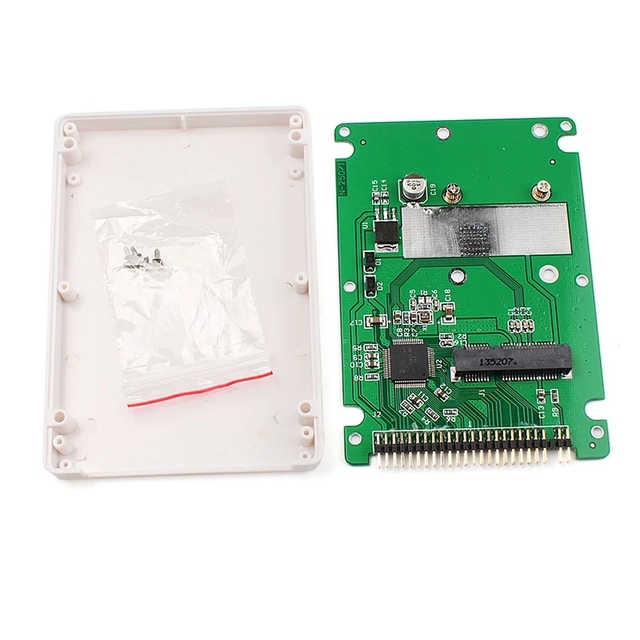 ST6008C Mini SATA MSATA SSD to 44pin IDE Adapter with case As 2.5 HDD