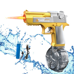 Pistola De Agua Eléctrica Con Batería USB – Disparo Automático, Alcance De 26-32 Pies, Doble Tanque (434 Cc + 58 Cc), Para Niños Y Adultos, Azul