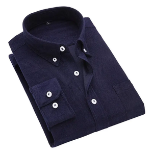Camicia Casual in Velluto a Coste con Maniche Lunghe, Nuovo Design, Vendita Calda, Tinta Unita, Vestibilità Slim per Uomo - Product Image 2