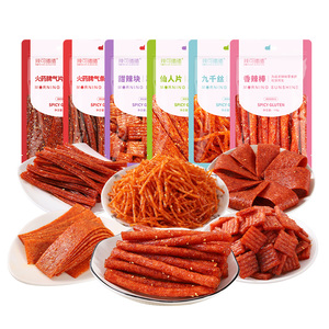El mejor precio HALAL Spicy Stick Snack Delicious Vegetarian Latiao Factory Direct Wheat <span class=keywords><strong>Content</strong></span> Empaquetado en bolsa - Product Image 6