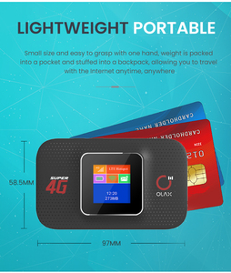 Olax เราเตอร์ MF982 4G Hotspot 300Mbps เราเตอร์ Wi-Fi ขนาด3000mAh Cat4กับซิมการ์ดคู่แบบไร้สายเราเตอร์ซิม5G แบบพกพา - Product Image 4
