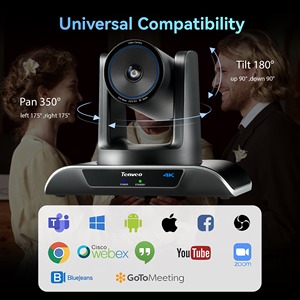 Caméra de <span class=keywords><strong>conférence</strong></span> PTZ Tenveo 4K avec suivi automatique <span class=keywords><strong>par</strong></span> IA, <span class=keywords><strong>zoom</strong></span> optique 3x, 92 °   Caméra de <span class=keywords><strong>conférence</strong></span> à grand angle, USB 3.0 et HDMI - Product Image 6
