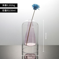 Bouteilles de diffuseur en verre de parfum élégantes pots de diffuseur rechargeables vase de diffuseur d'aromathérapie pour récipient de parfum de fleurs séchées