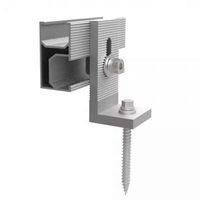 Accessoires de montage solaire en alliage d'aluminium en forme de L avec finition anodisée pour toit en tôle inclinée PV, type rail solaire pour carport