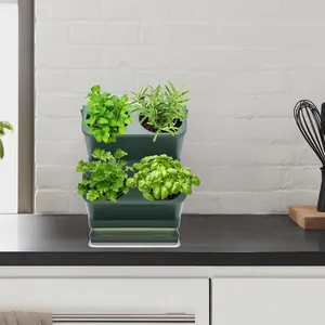 2 PCS Home Garden Kit Self-Watering Kitchen Seed Planter for Counter, Indoor Plants, and Succulents