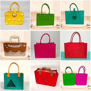 <span class=keywords><strong>Bolsa</strong></span> <span class=keywords><strong>de</strong></span> Mano Personalizada <span class=keywords><strong>de</strong></span> Gran Capacidad, Fabricada en Fieltro No Tejido, con Logotipo Bordado, Ligera, Duradera y Suave - Product Image 3