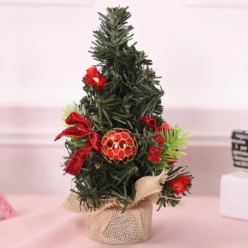 Hot Selling Decoraties Kerst Activiteit Cadeau Kantoortafel Decor Mini 20Cm Kleine Kerstboom Decoratief