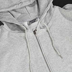 Ventes en gros de sweats à capuche décontractés de haute qualité 100% coton imprimé avec fermeture éclair surdimensionnée pour hommes, personnalisables - Product Image 4