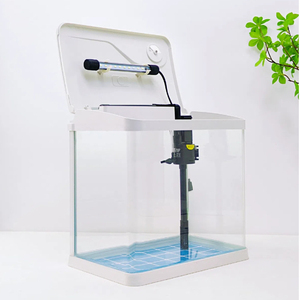 <span class=keywords><strong>Acquario</strong></span> Rettangolare in Vetro LED <span class=keywords><strong>da</strong></span> 18L con Filtro Automatico per <span class=keywords><strong>Pesci</strong></span> Rossi e Tropicali, Vasca <span class=keywords><strong>da</strong></span> Scrivania per Ufficio, Vendita all'Ingrosso OEM - Product Image 2