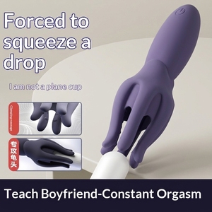 Allenatore di sensibilità per il glande Octopus per <span class=keywords><strong>uomo</strong></span>, massaggiatore elettrico riscaldato per il pene, dispositivo per ritardare l'eiaculazione, colore blu discreto - Product Image 3