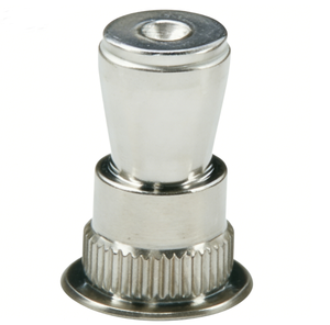 Conector Coaxial Hembra OEM de Acero Inoxidable Mecanizado por CNC de Precisión Personalizada con <span class=keywords><strong>Eje</strong></span> Roscado y Pasador de Fijación con Orificio Ciego - Product Image 3