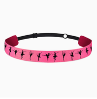 Diademas antideslizantes con estampado de bailarina de ballet para niñas, bandas elásticas ajustables para el cabello, accesorios para el cabello para clases de baile, gimnasia y deportes