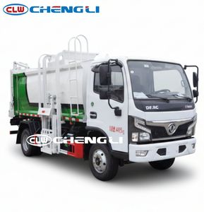 Camion à déchets alimentaires Dongfeng 5,5 m Blue Plate C1, camionnette à ordures légère diesel 4x2 conduite à droite pour le recyclage des déchets de cuisine des restaurants - Product Image 1