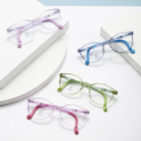 Lunettes anti-lumière bleue unisexes pour enfants, monture souple en TR90, style tendance, pour étudiants, branches antidérapantes, grande monture, motif diamant