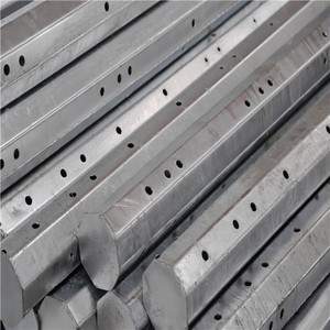 Poste de metal de acero galvanizado caliente de 3-15m <span class=keywords><strong>para</strong></span> Línea de Transmisión Eléctrica poste de acero - Product Image 4