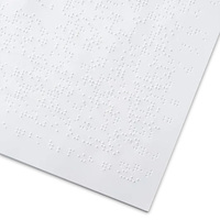 Papier d'entraînement au braille Bloc-notes en plastique Braille Outil d'apprentissage scolaire Matériel d'apprentissage des personnes aveugles
