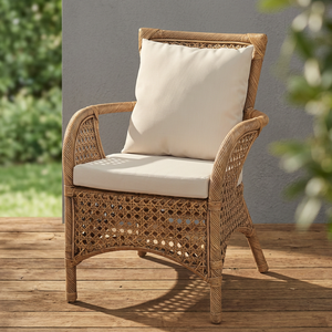Sillón de Ratán Trenzado CORDELLA, Silla de Descanso Acolchada para Sala de Estar, Apartamento y Hotel, EN OFERTA - Product Image 2