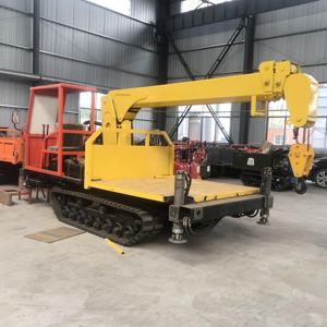 Équipement de levage mini camion grue sur chenilles 1 tonne 2 tonnes 3 tonnes flèche de levage hydraulique grue araignée à vendre - Product Image 3