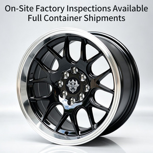 Cerchi in Lega Neri Flowtone TE37 Universali <span class=keywords><strong>8</strong></span> Fori 15x8.25 4x100/14.3 Ruote in Lega da 15 Pollici per Auto - Product Image 3