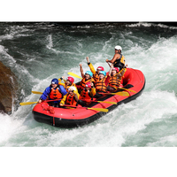 Vente en gros de bateaux pneumatiques de haute qualité en Hypalon pour le rafting en eaux vives, capacité de 8 personnes, FRONTIER AUDAC AIBR-420