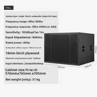 Subwoofer Martin Model 18 pouces en contreplaqué de bouleau de 18 mm, haut-parleur professionnel ultra-basse fréquence pour bars, KTV, restaurants et spectacles