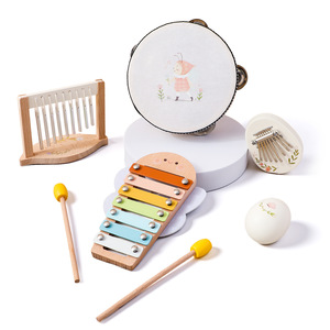 Ensemble d'instruments de musique en bois pour enfants, en promotion, kit de percussion pour l'apprentissage et le développement précoce - Product Image 1