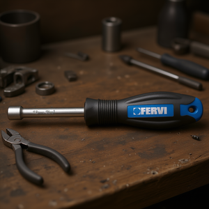 Fervi <b>Socket</b> Wrench 10mm Cr-V Steel With Handle - Product Image 3