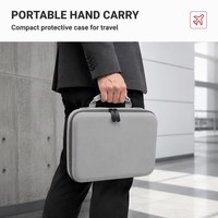 Étui rigide compact en EVA de qualité supérieure, antichoc et étanche, gris, organiseur d'outils, sac rigide avec poche en filet et fermeture éclair, pour le voyage