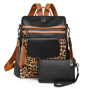 <span class=keywords><strong>Sac</strong></span> <span class=keywords><strong>à</strong></span> <span class=keywords><strong>dos</strong></span> <span class=keywords><strong>carré</strong></span> tendance rétro <span class=keywords><strong>à</strong></span> imprimé léopard pour <span class=keywords><strong>femme</strong></span>, imperméable, 20-35L, <span class=keywords><strong>dos</strong></span> ergonomique, décontracté, doublure en polyester PU - Product Image 1