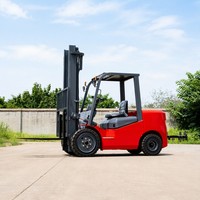 Chariot élévateur contrepoids électrique 3T HL à batterie lithium, triple mât libre, pneus pleins, pour usage intérieur