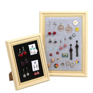 Présentoir à boucles d'oreilles et bijoux, support à boucles d'oreilles en velours, support à colliers, rangement pour bijoux, présentoir de présentation de bijoux, support à bracelets - Product Image 5