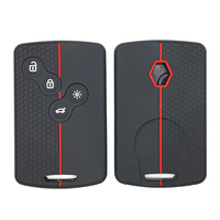 Housse de clé de voiture en silicone, motif fibre de carbone, compatible avec Renault Espace Scenic 4 Arkana, accessoires pour coque de clé